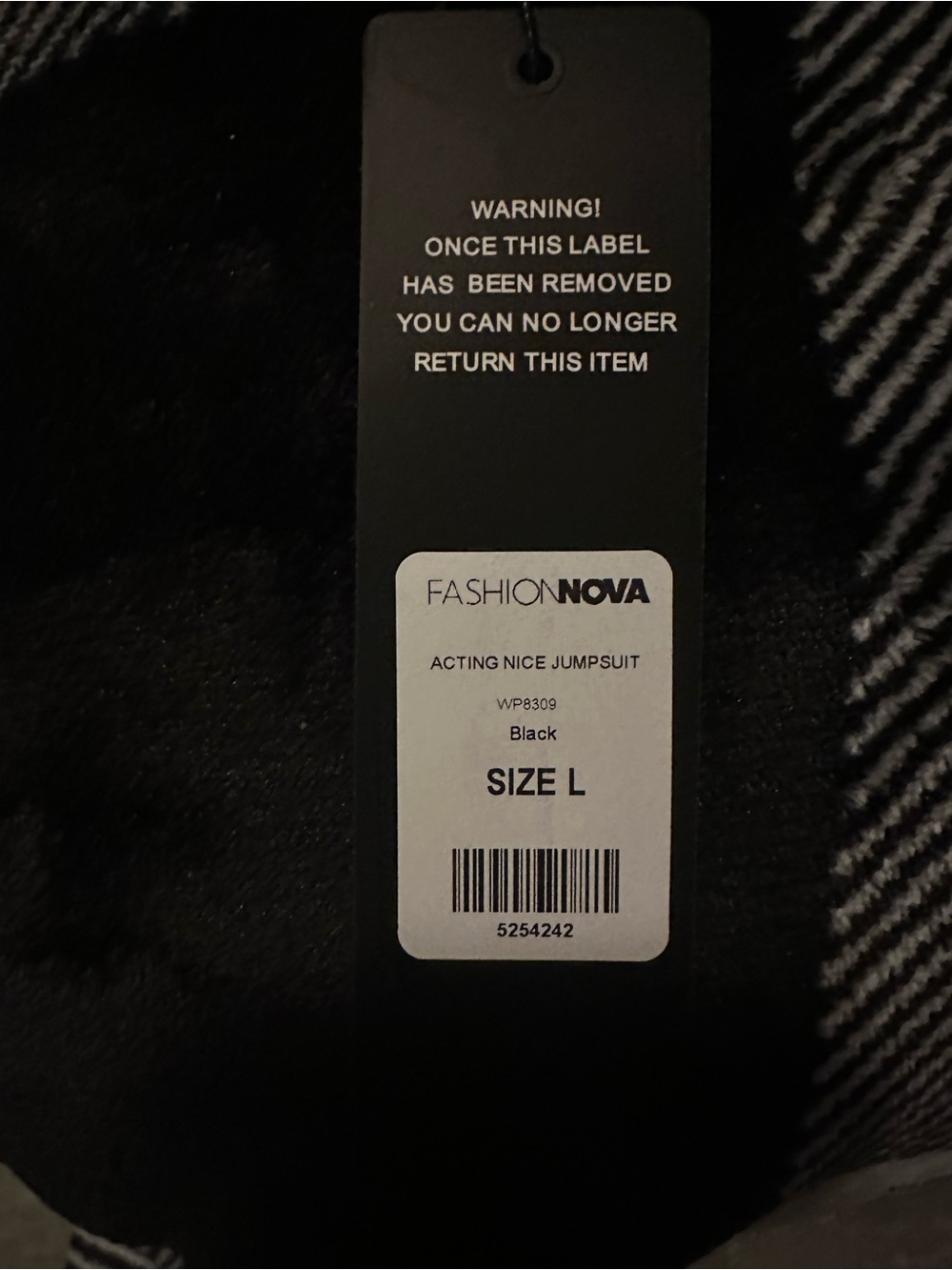 Fashion Nova Black Sheer Halter Wide-Leg Jumpsuit - Picture 7 of 7